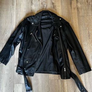 ASOS DESIGN OVERSIZED Premium Real Leather biker jacket - lightly worn!
